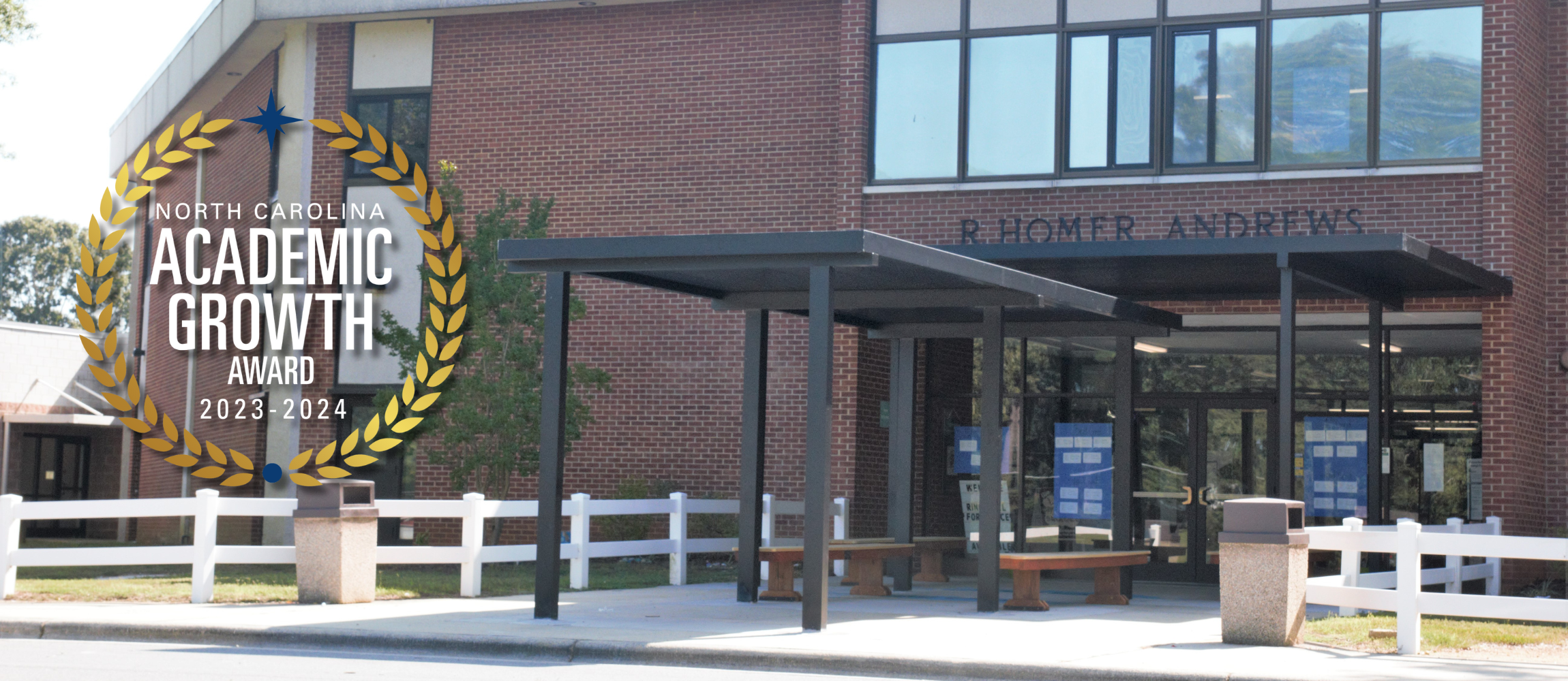 Photo of the front of Andrews Elementary 