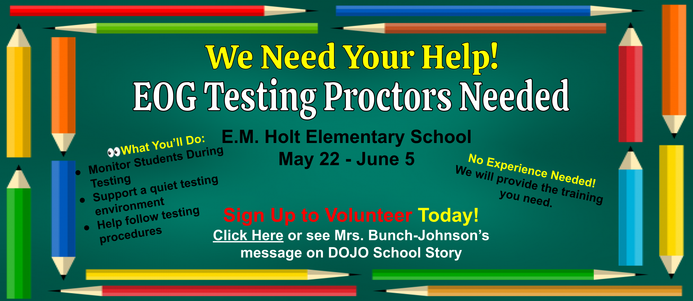 proctors needed for EOG testing