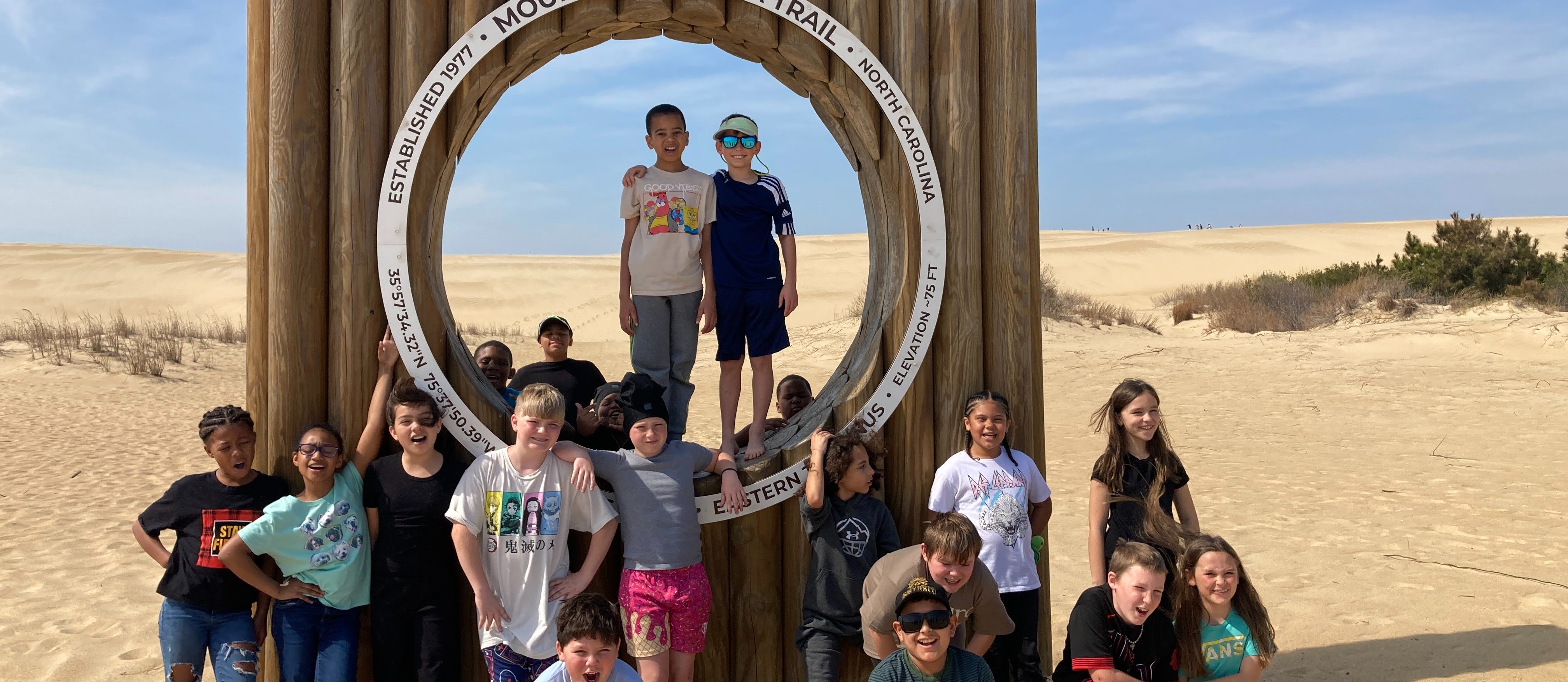 Students at Jockey's Ridge