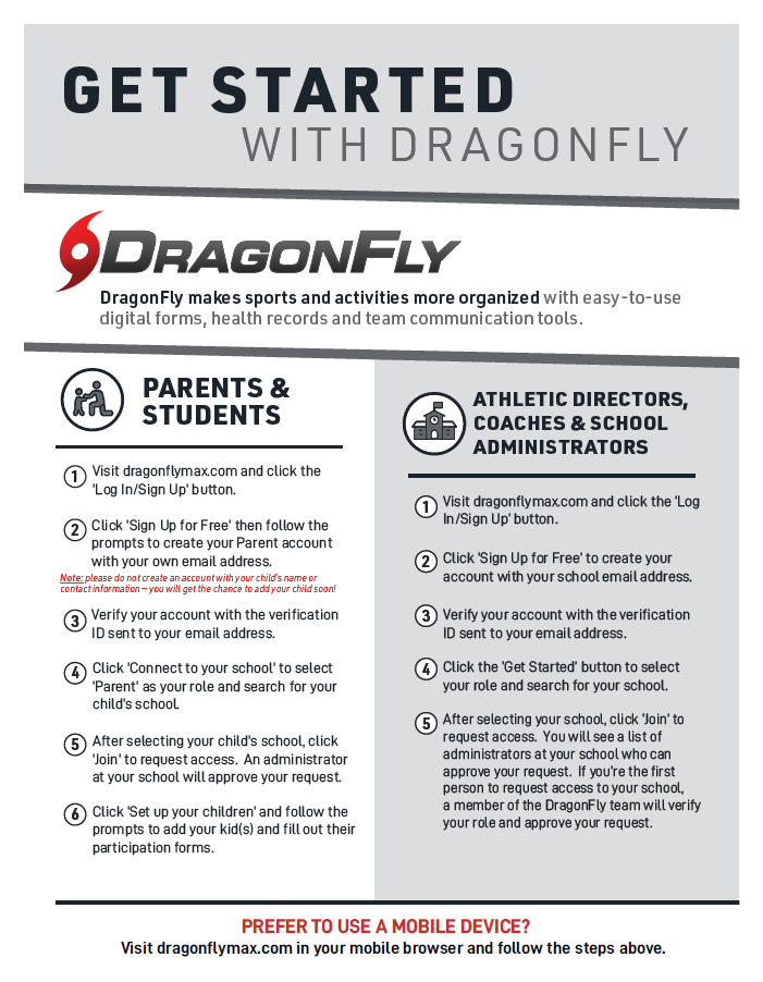Athletic Clearance Instructions /DragonFlyMax