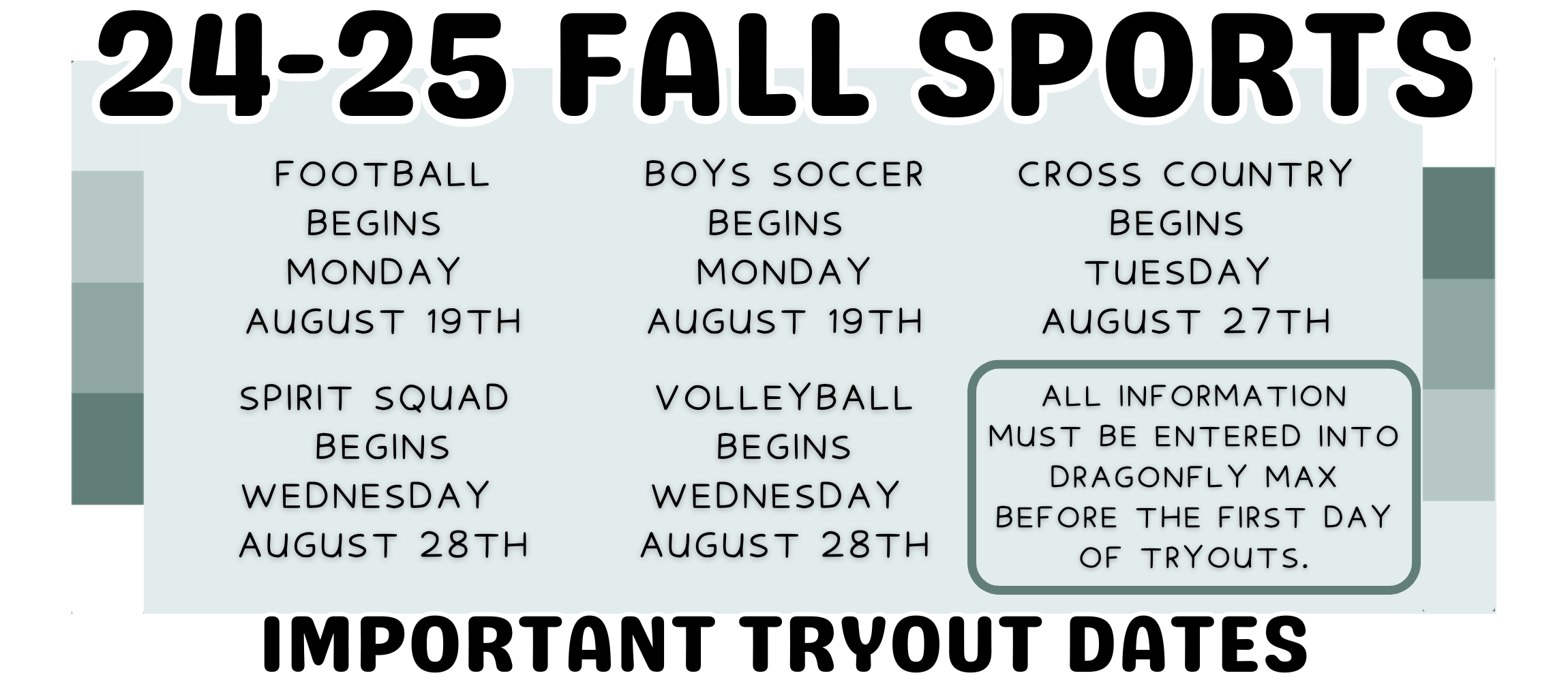 24-25 Fall Sports Tryouts