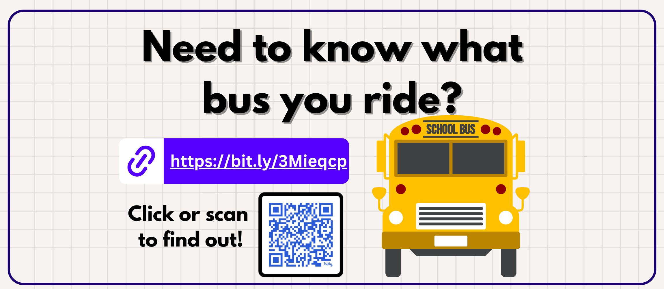 Back to school bus routes with shortened link https://bit.ly/3Mieqcp