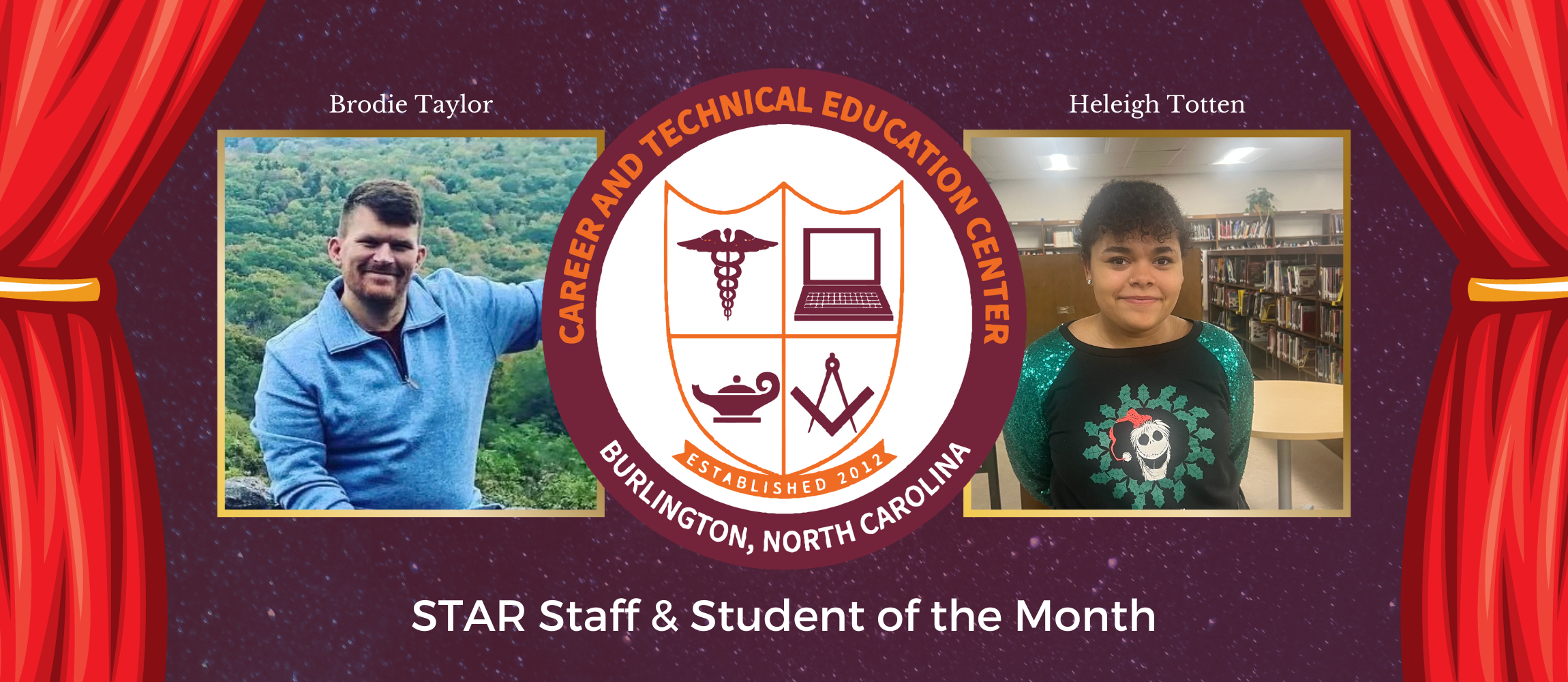 Star Staff and Student of the Month recognition banner