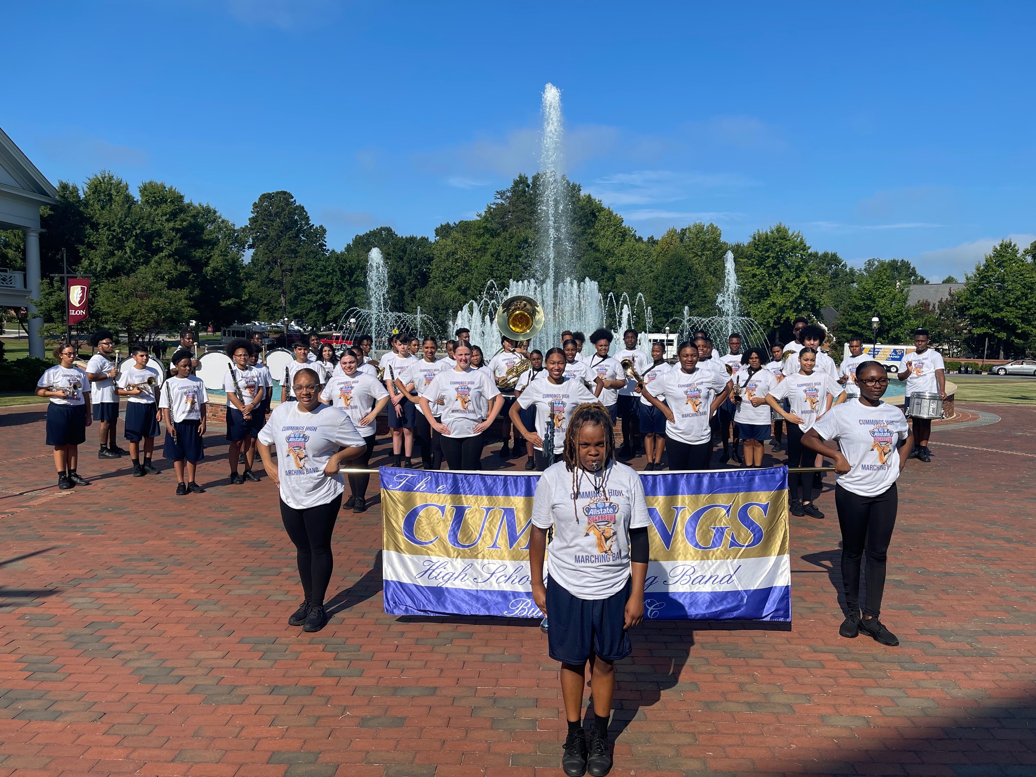 Photo of Hugh M. Cummings marching band