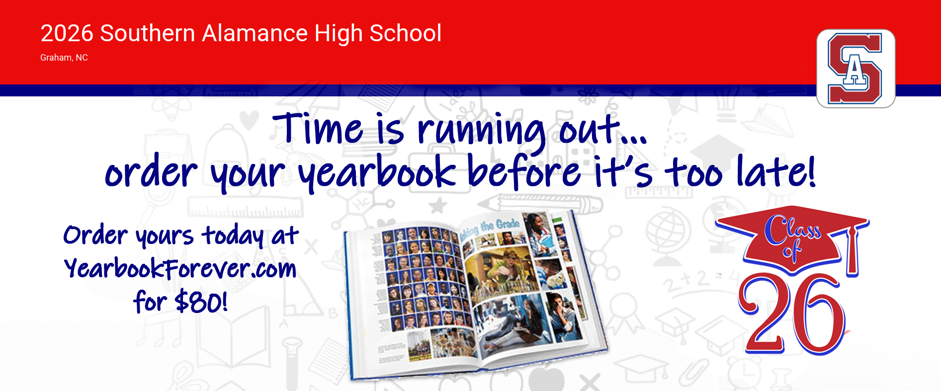 time is running out - order your 2026 yearbook today - $80