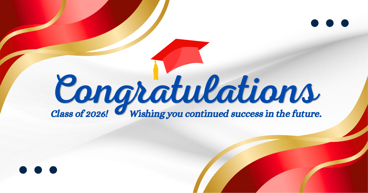 red white blue CONGRATULATIONS class of 2026