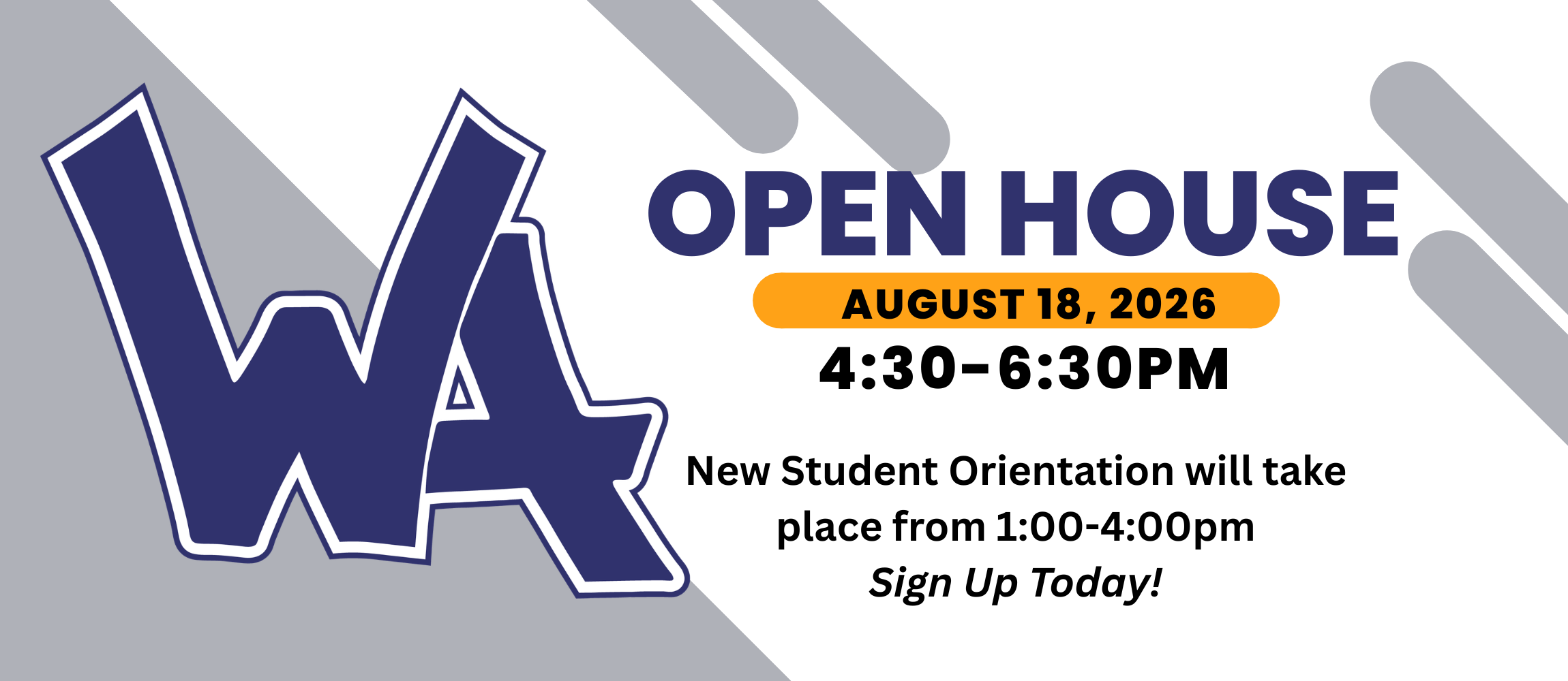 open house- August 18
