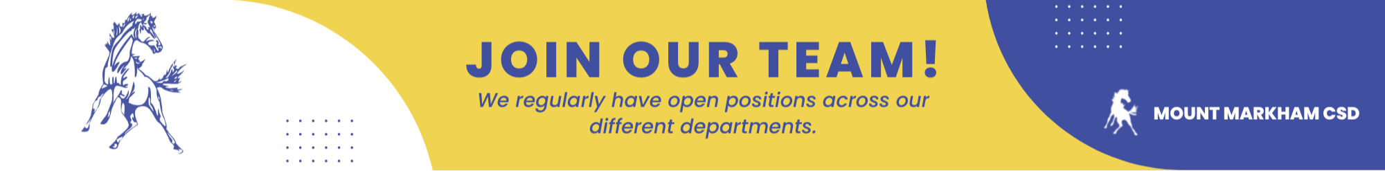 Join our team! We regularly have open positions across our different departments 