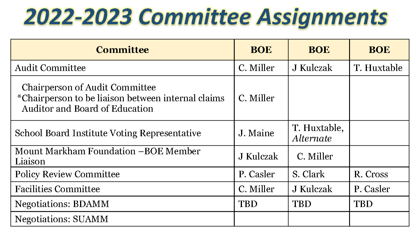 what are committee assignments