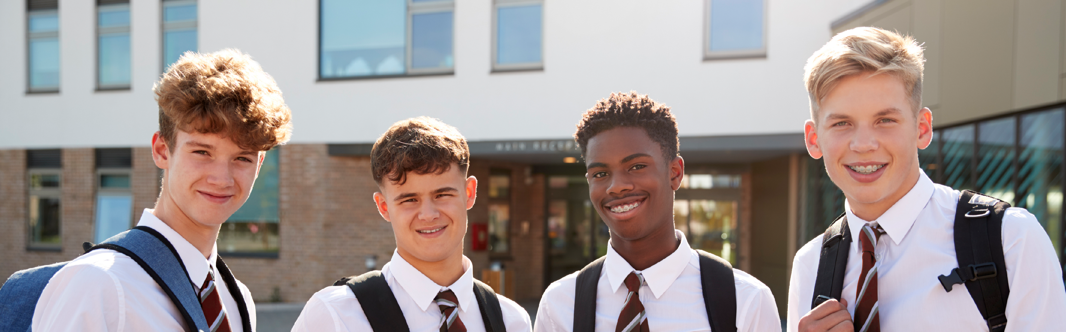 Secondary students in school uniform