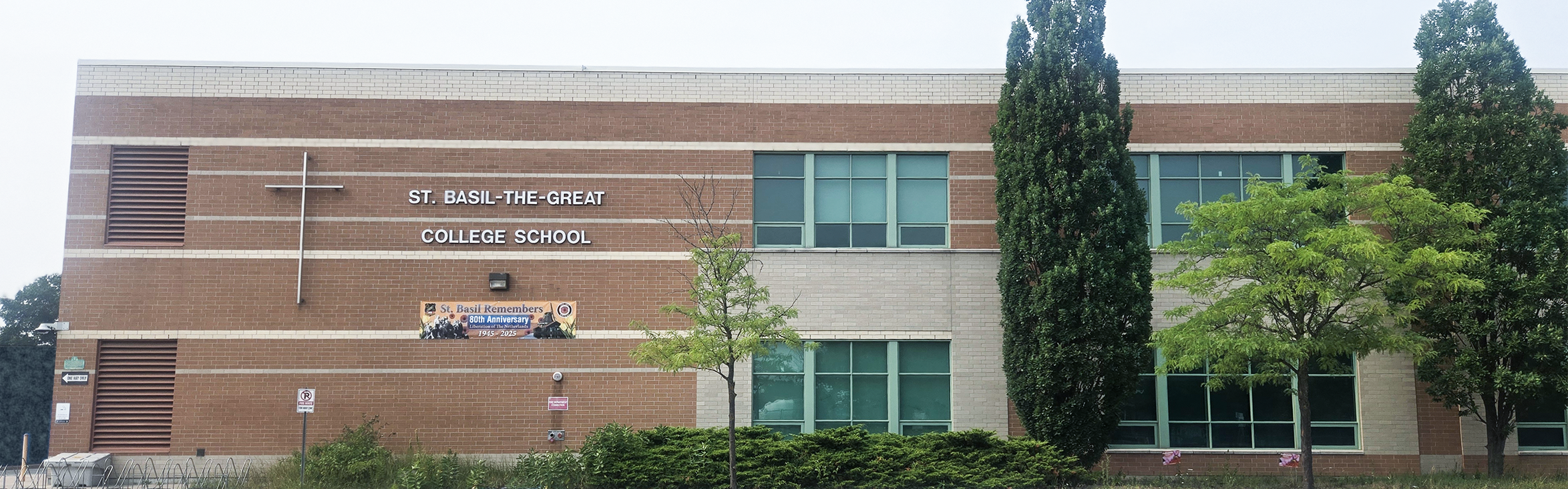 Front of the St. Basil-the-Great College School building