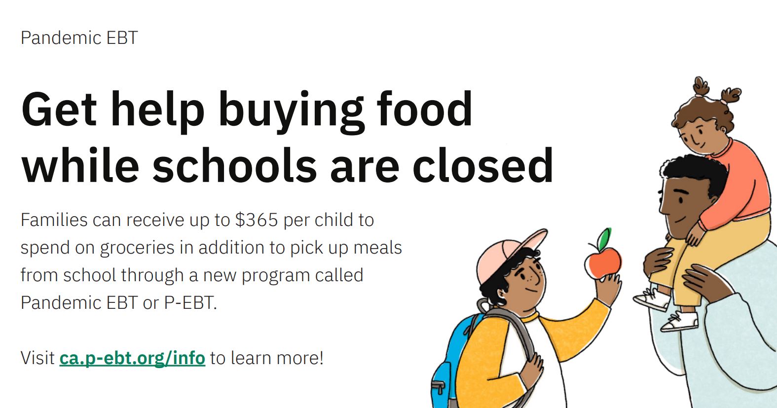 Get help while buying food while schools are closed