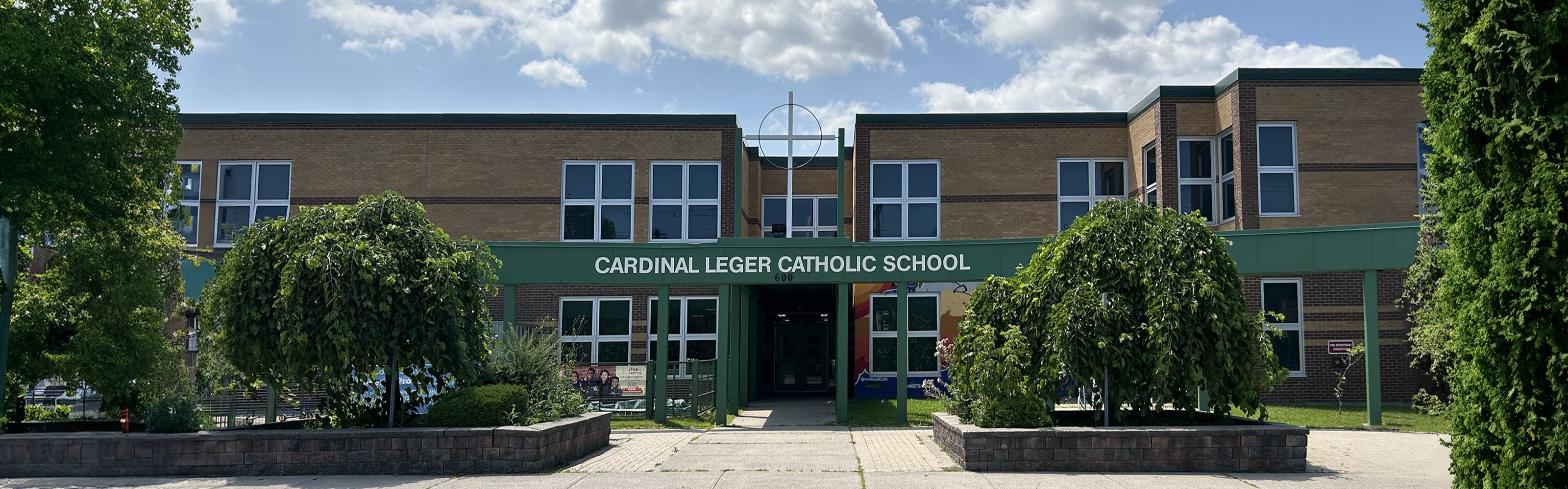 Front of the Cardinal Léger Catholic School building