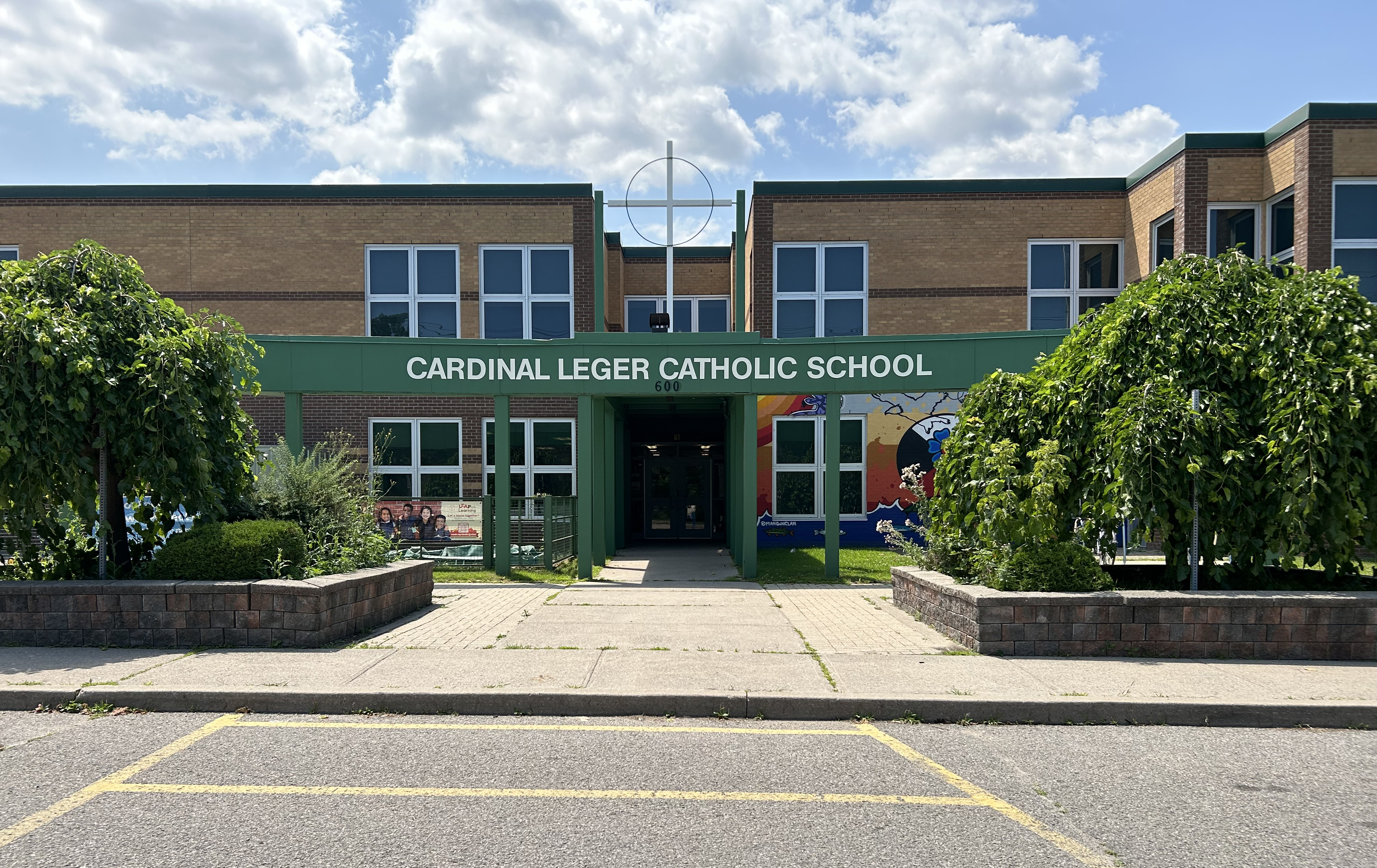 Front of the Cardinal Léger Catholic School building