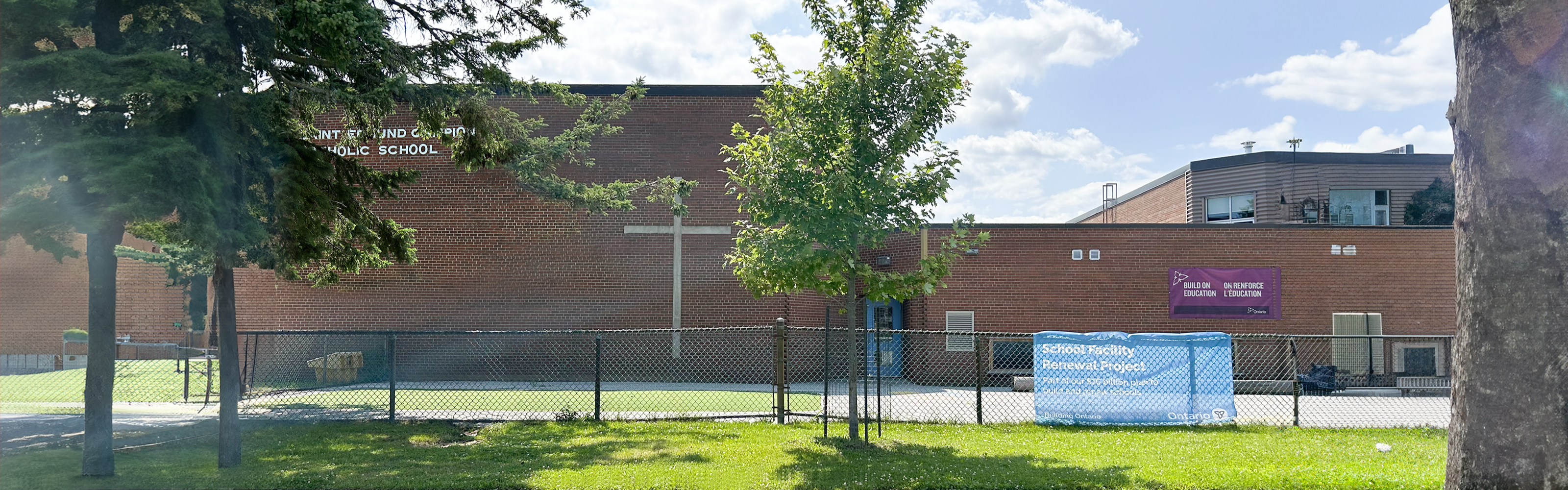 The front of the St. Edmund Campion Catholic School building.