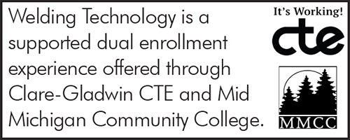 Welding technology is a supported dual enrollment experience offered through Clare-Gladwin CTE and Mid Michigan Community College