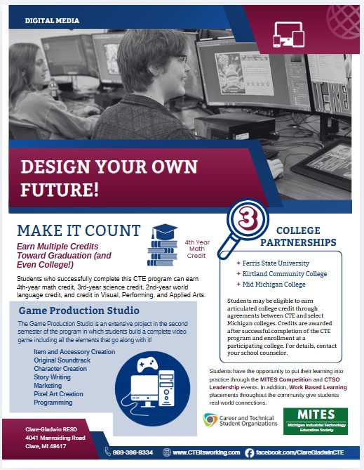 CTE Digital Media nformation Flyer
