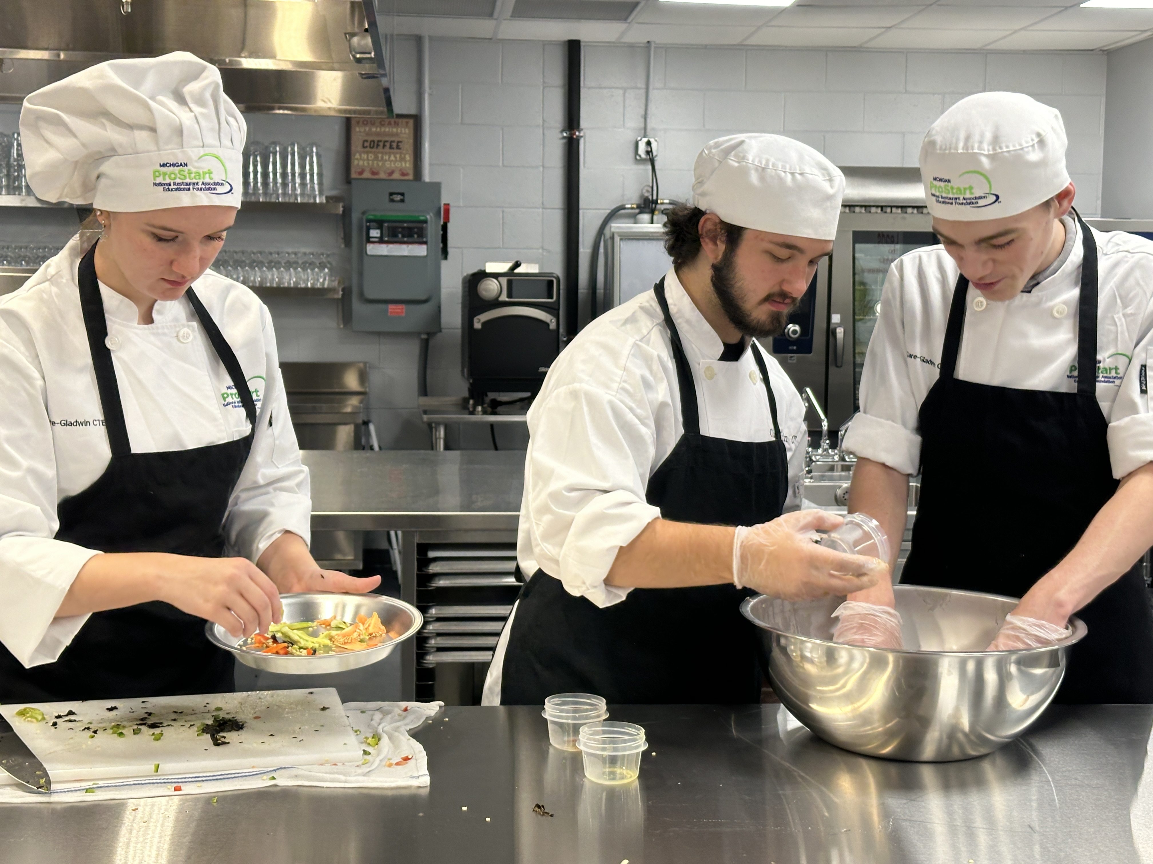 Culinary Students in kitchen