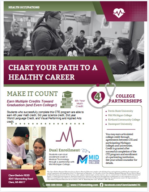 Health Occ flyer graphic