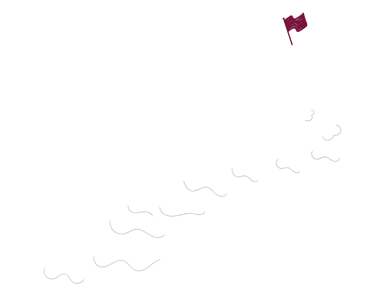 Pathway  with flag graphic 