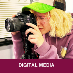 DIGITAL MEDIA STUDENT TAKING PHOTO