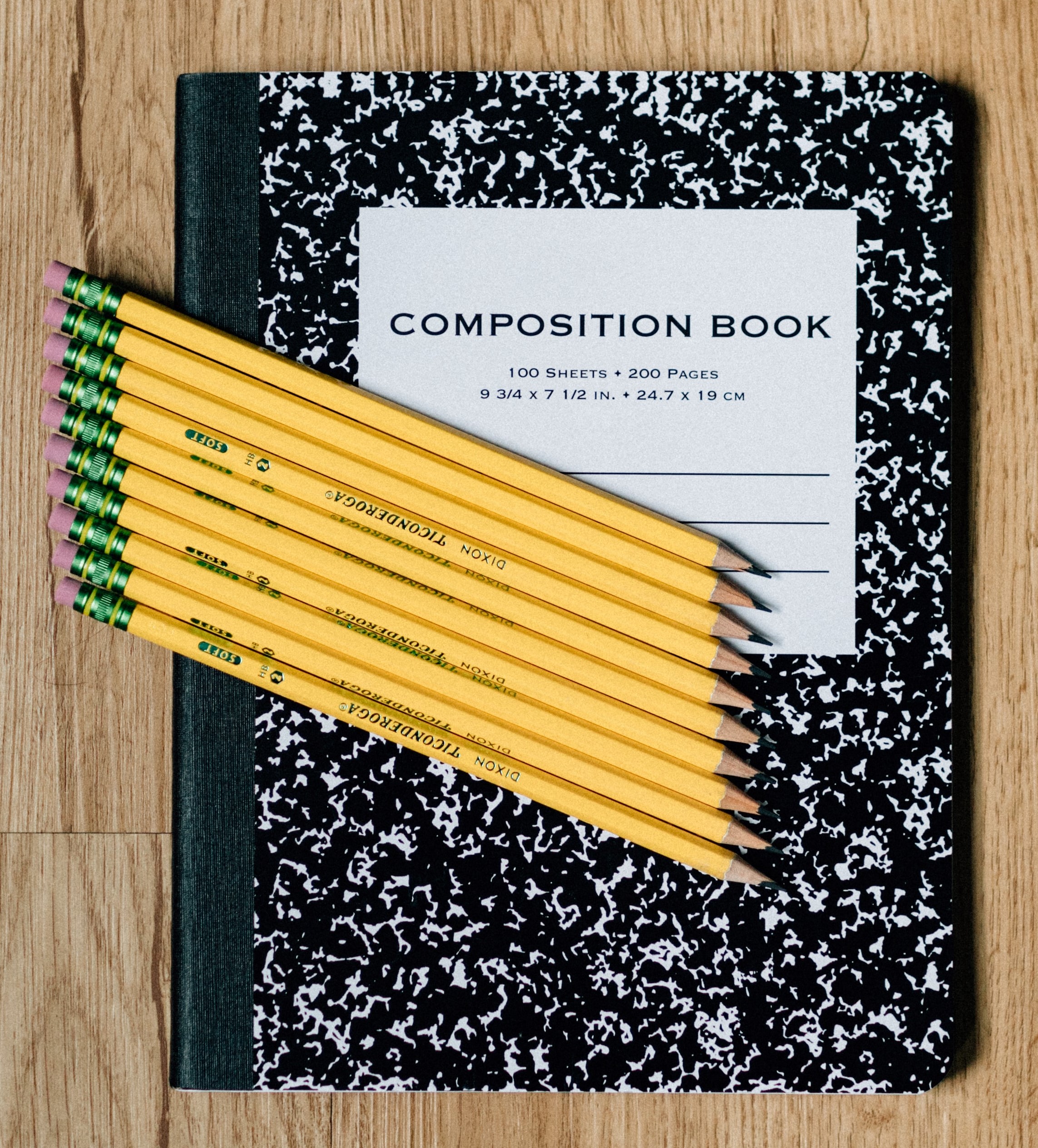 Image - Ticonderoga Pencils and Composition Notebook