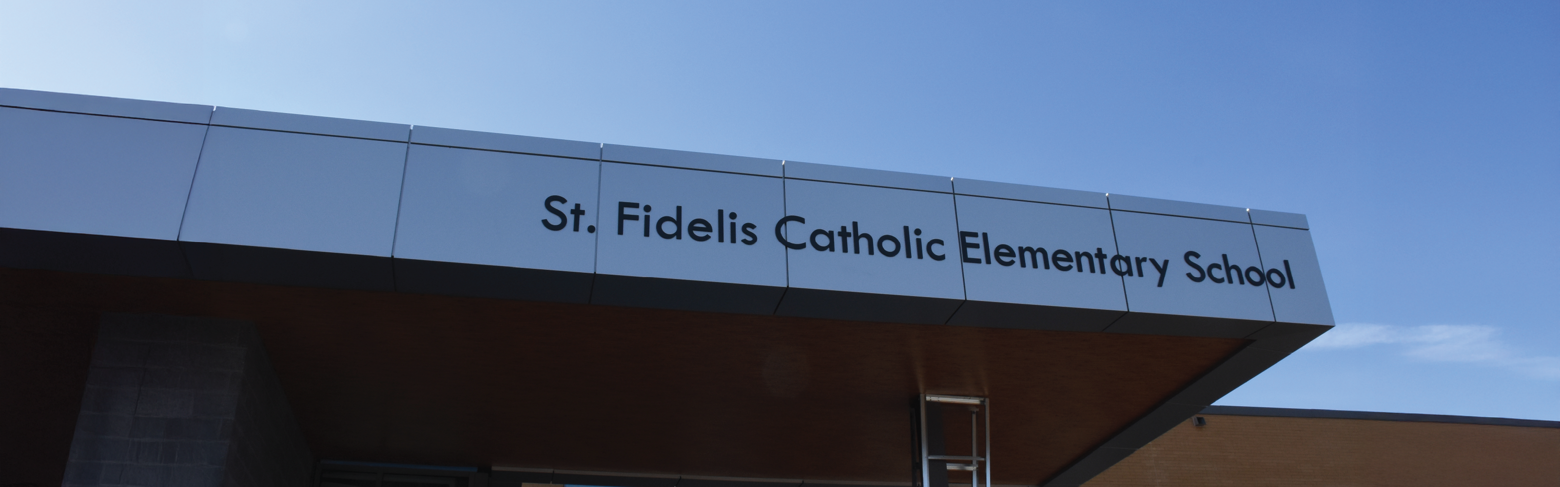 Front of the St. Fidelis school building