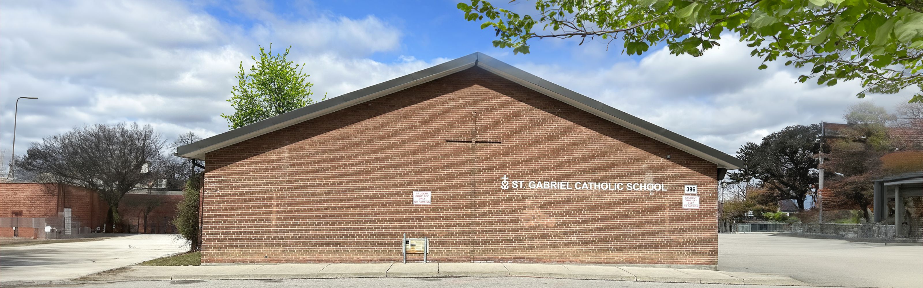 The front of the St. Gabriel Catholic School building.