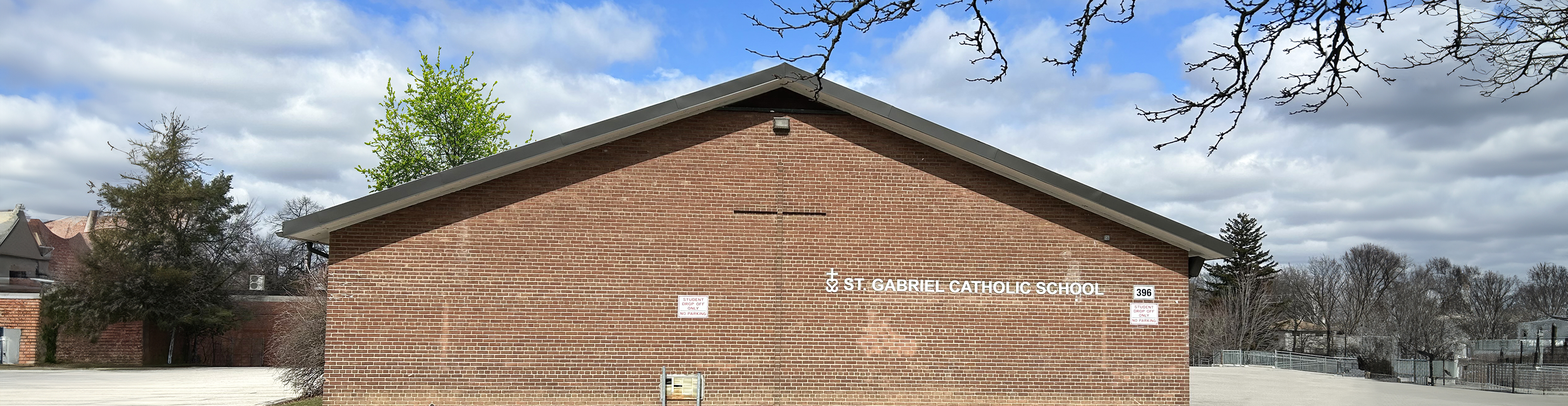 The front of the St. Gabriel Catholic School building.