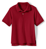 A Burgundy short sleeve polo shirt