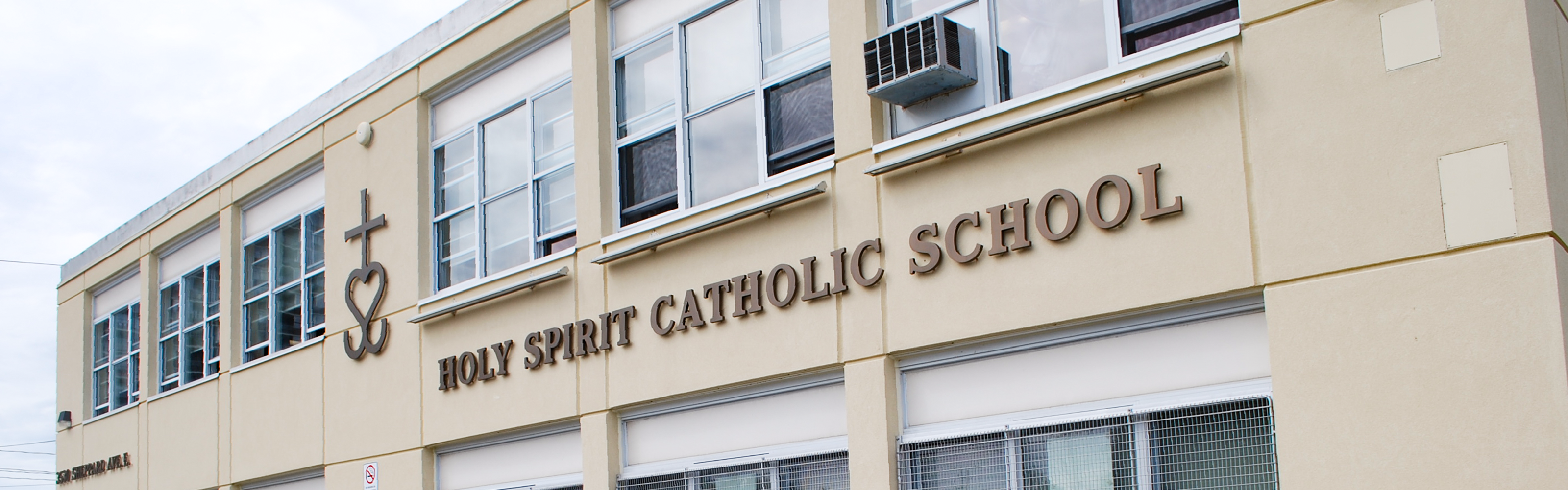 Front of the Holy Spirit Catholic School building