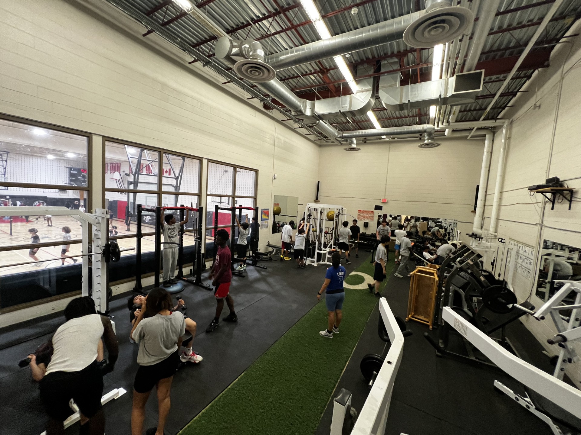 students in a gym