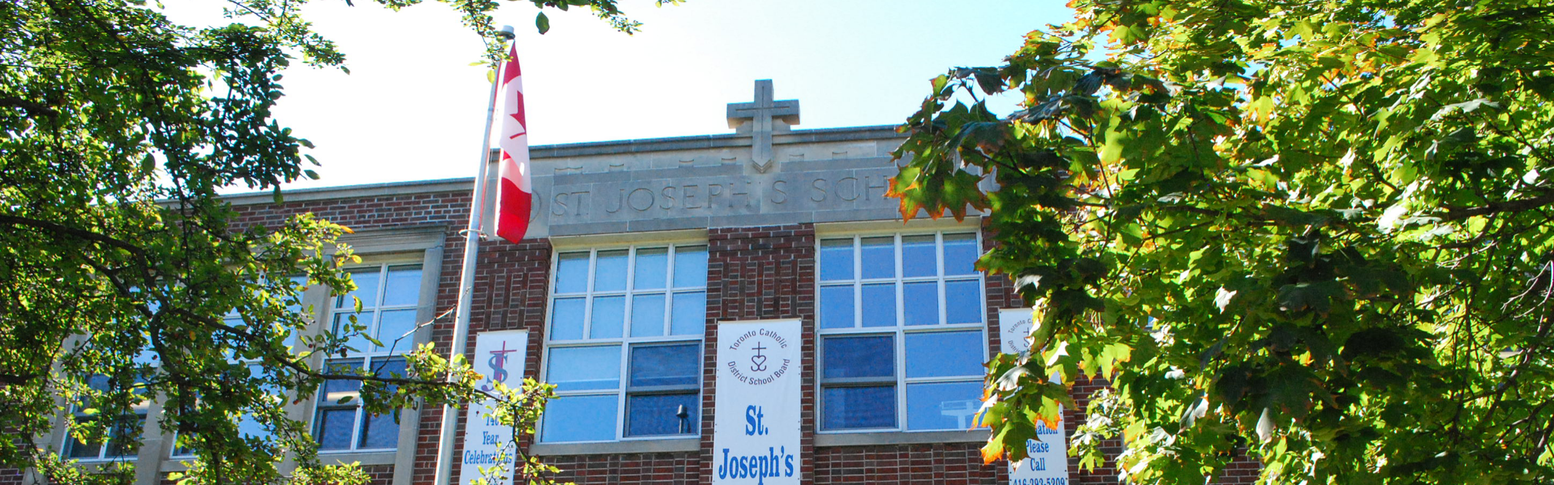 The front of the St. Joseph Catholic School building.