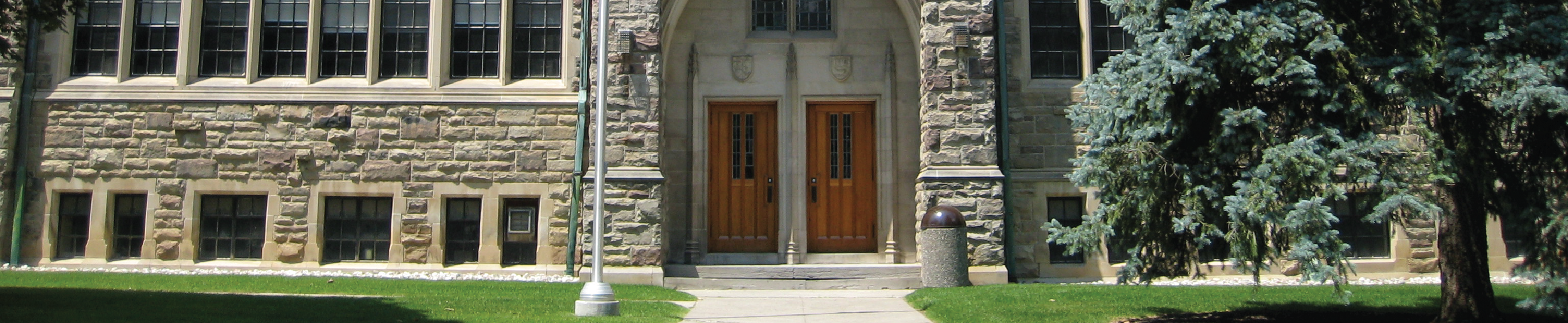 The front entrance of Loretto Abbey Catholic Secondary School.