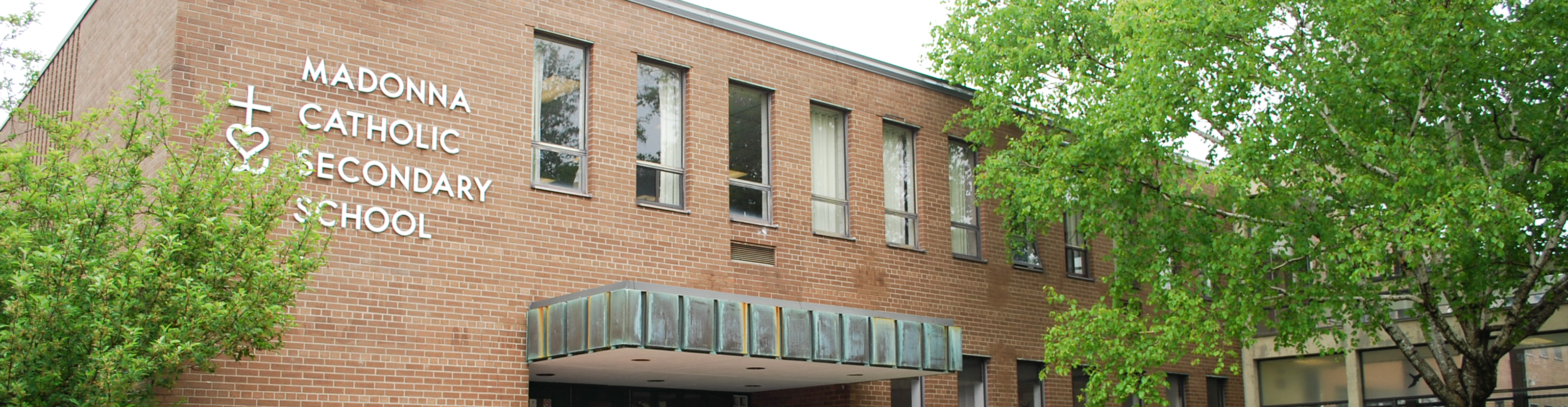 The front of the Madonna Catholic Secondary School building.