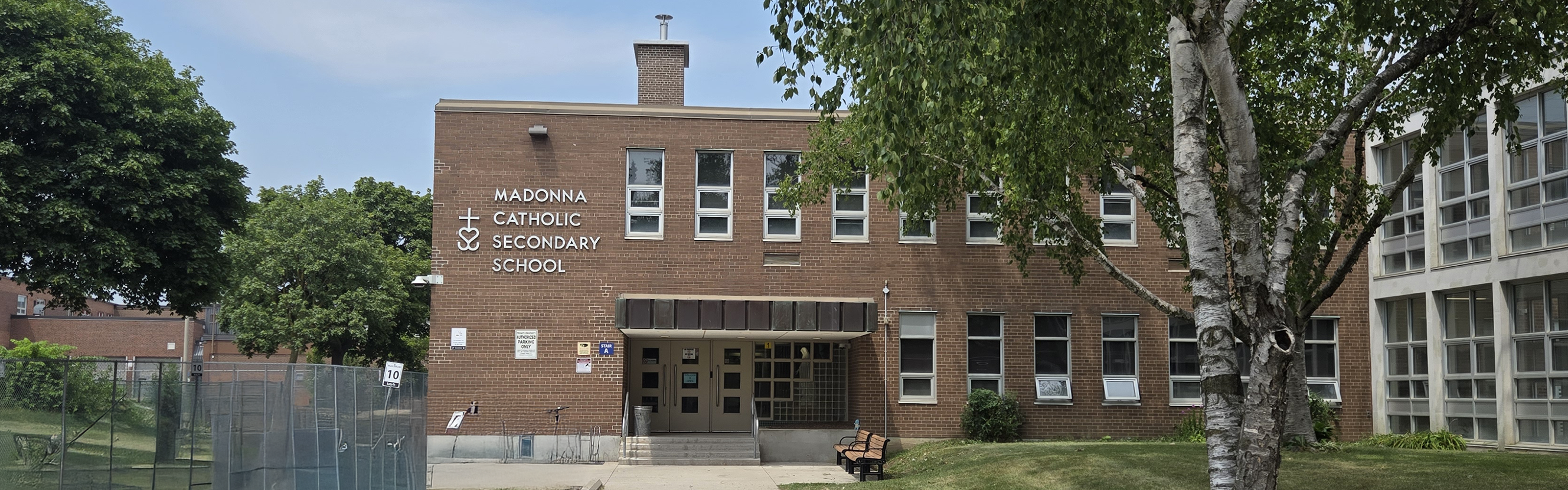 Front of the Madonna Catholic Secondary School building
