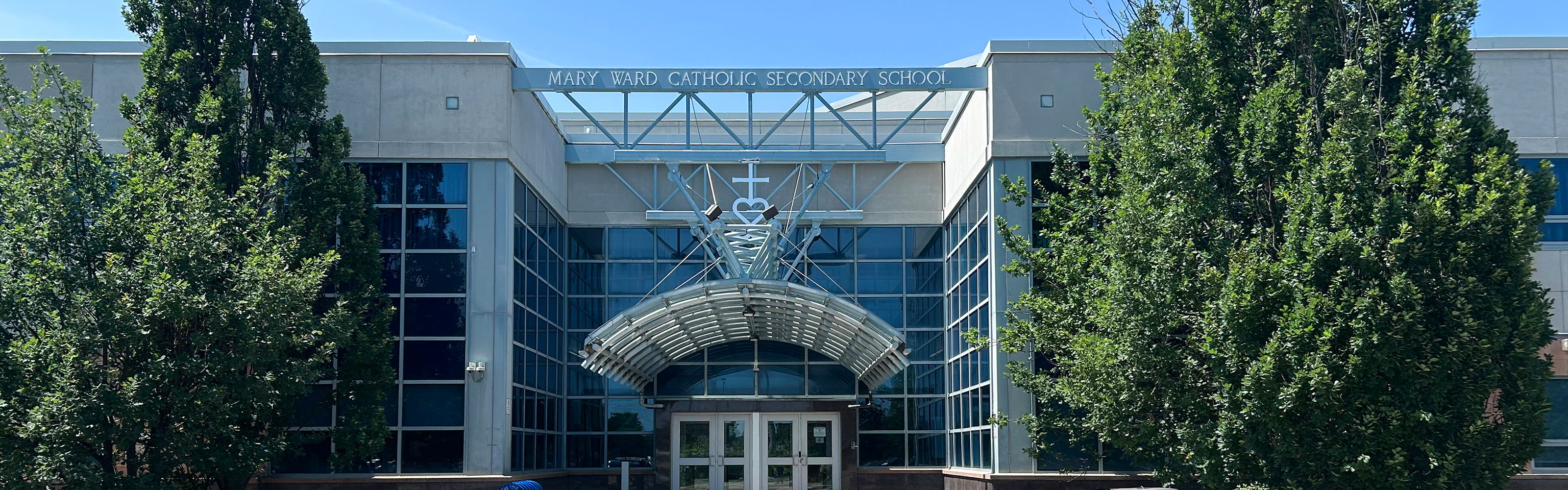 Front of the Mary Ward Catholic Secondary School building