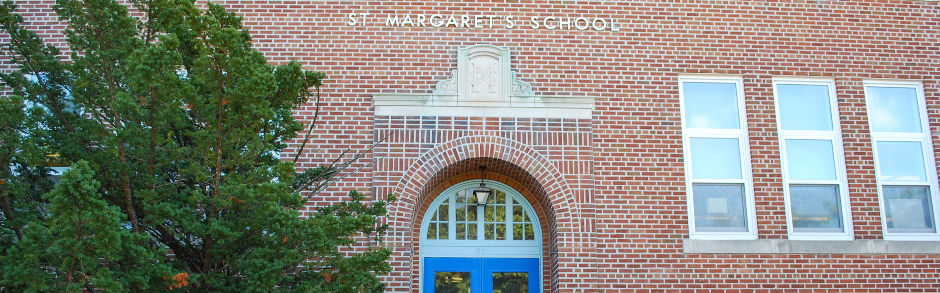 The front of the St. Margaret Catholic School building.