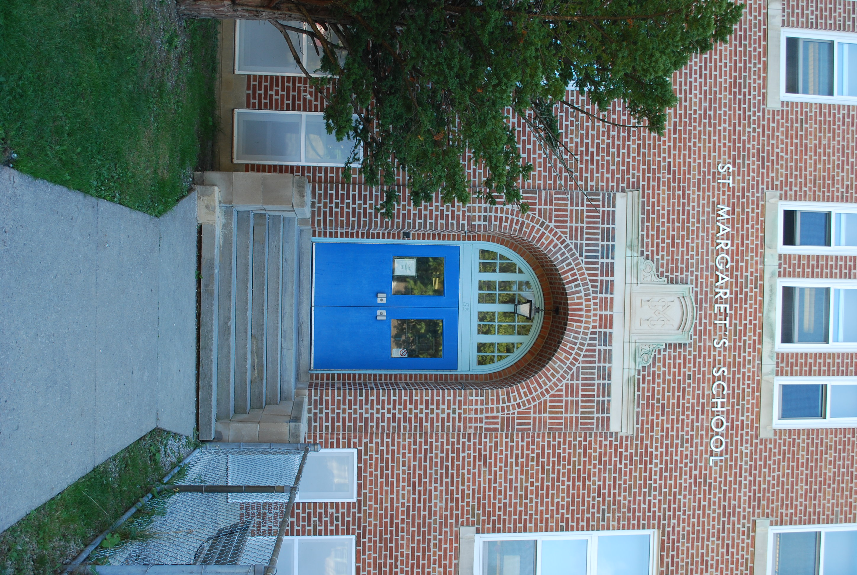 The front of the St. Margaret Catholic School building