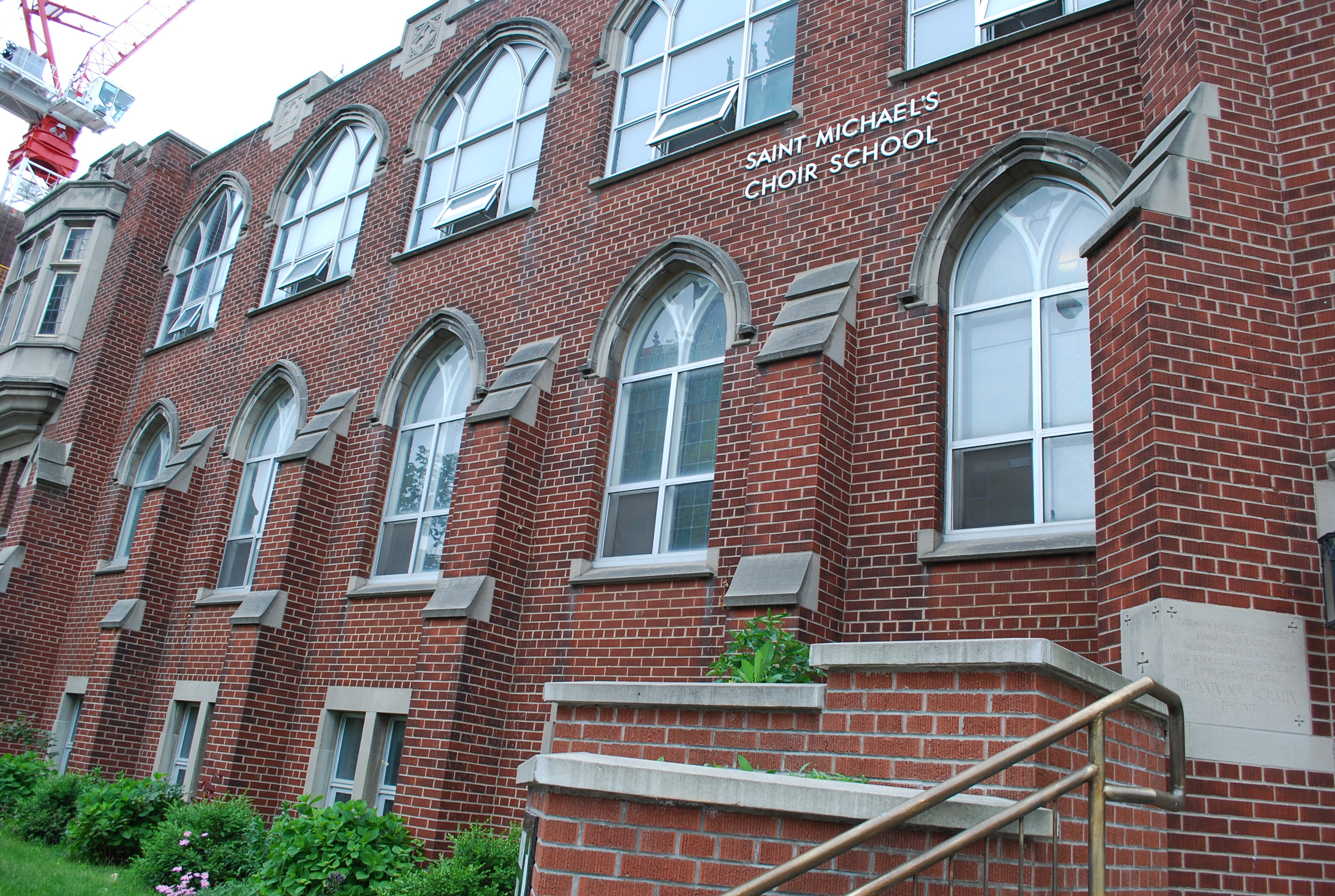 The front of the St. Michael’s Choir School building.