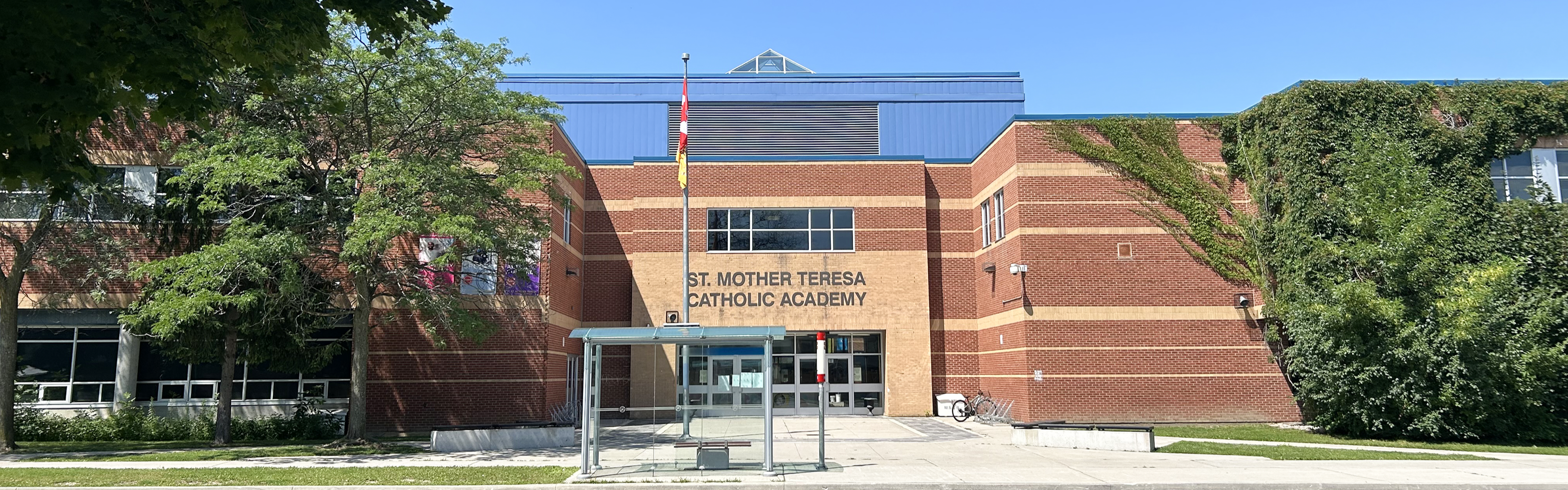 Front of the St. Mother Teresa Catholic Academy school building