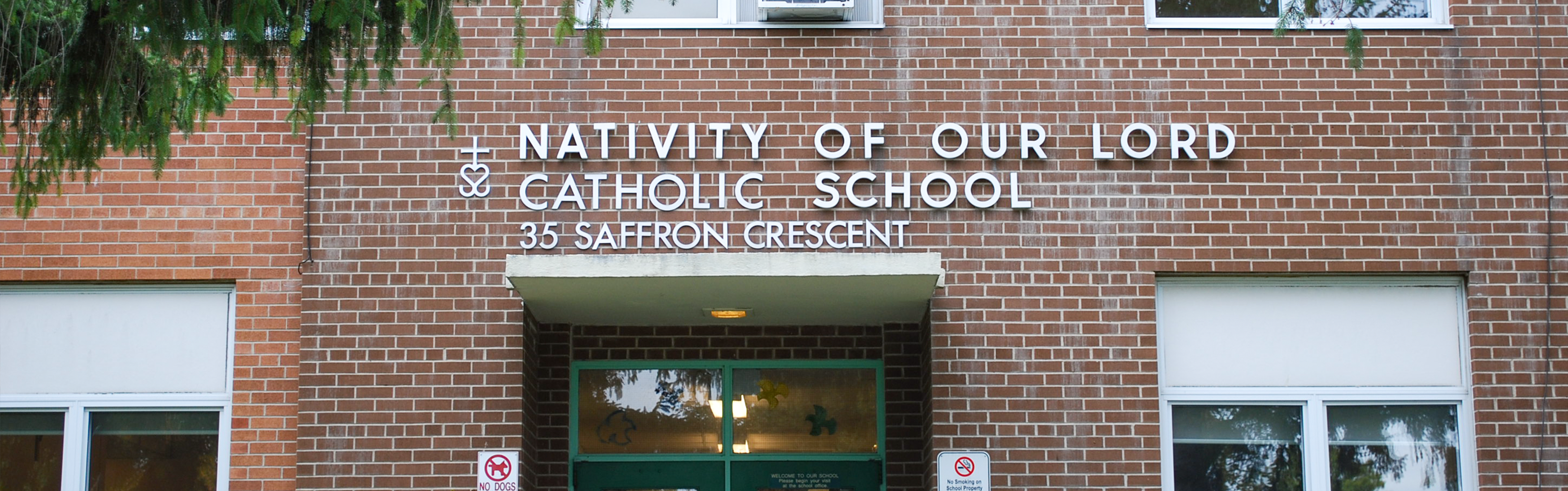 Front of the Nativity of Our Lord Catholic School building