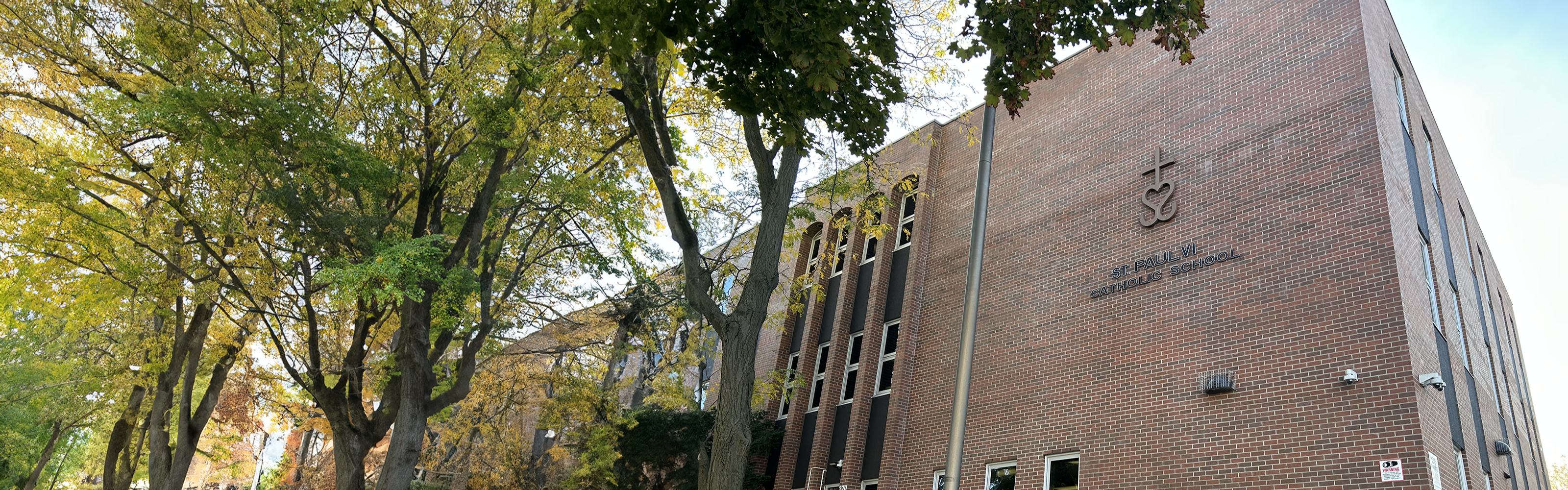 The front of the St. Paul VI Catholic School building.