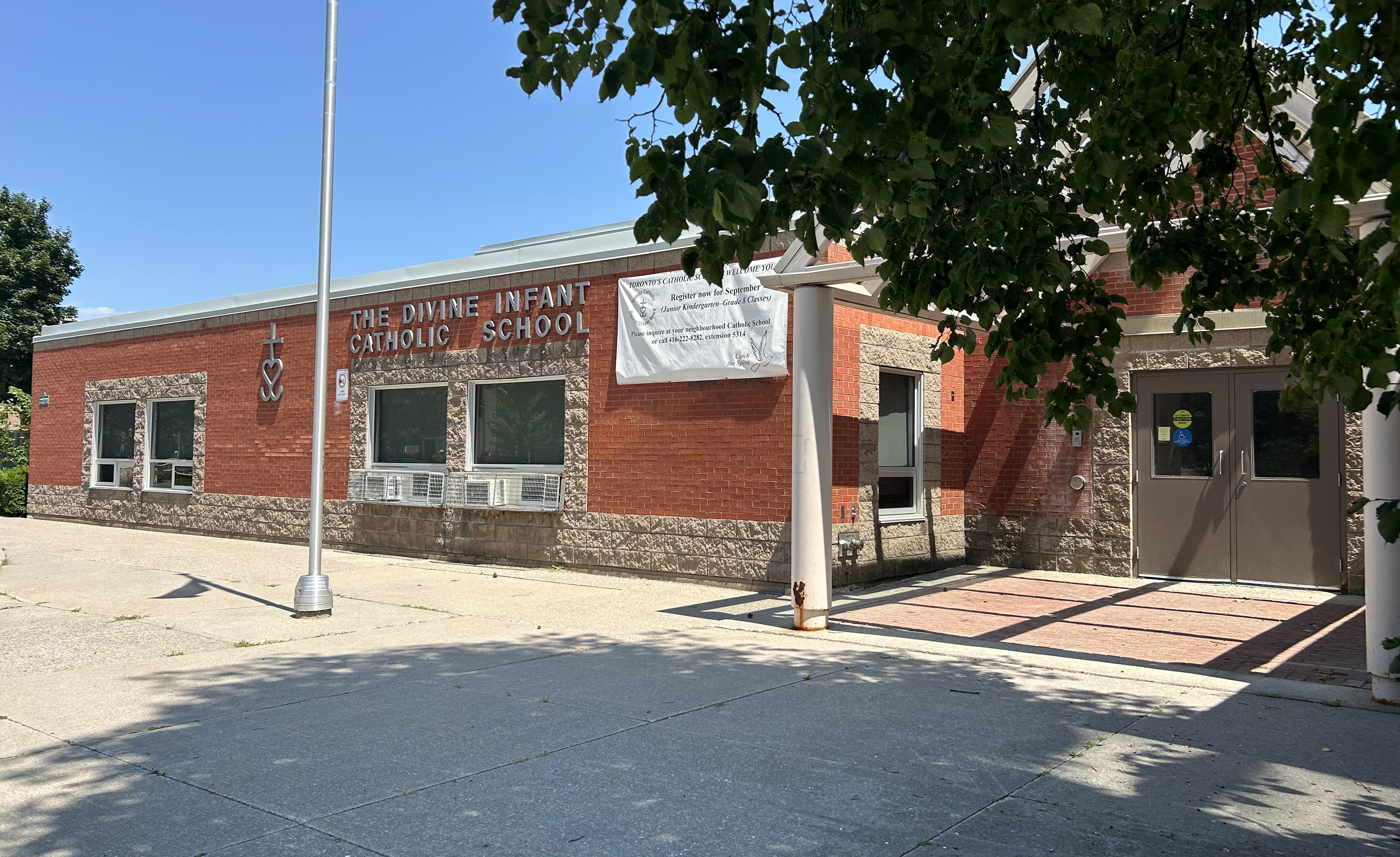 Front of The Divine Infant Catholic School building