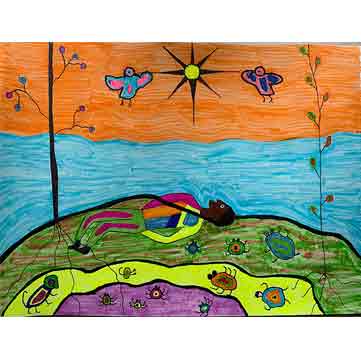 Morrisseau Inspired Design Based on the Creation Stories