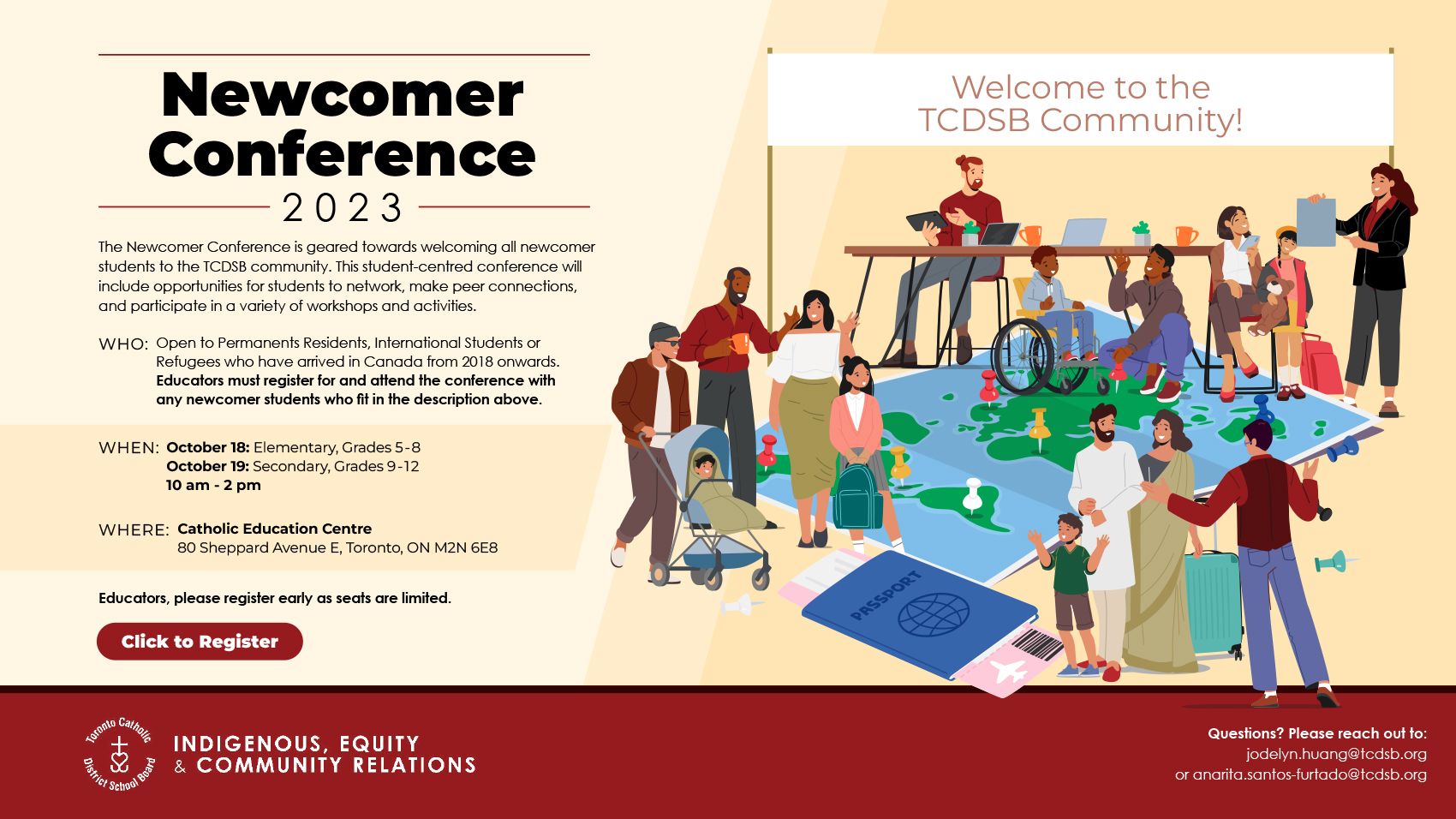 TCDSB Newcomer Conference poster 2023