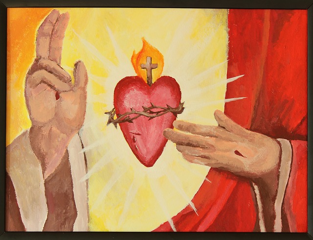 Drawing of the Sacred Heart of Jesus