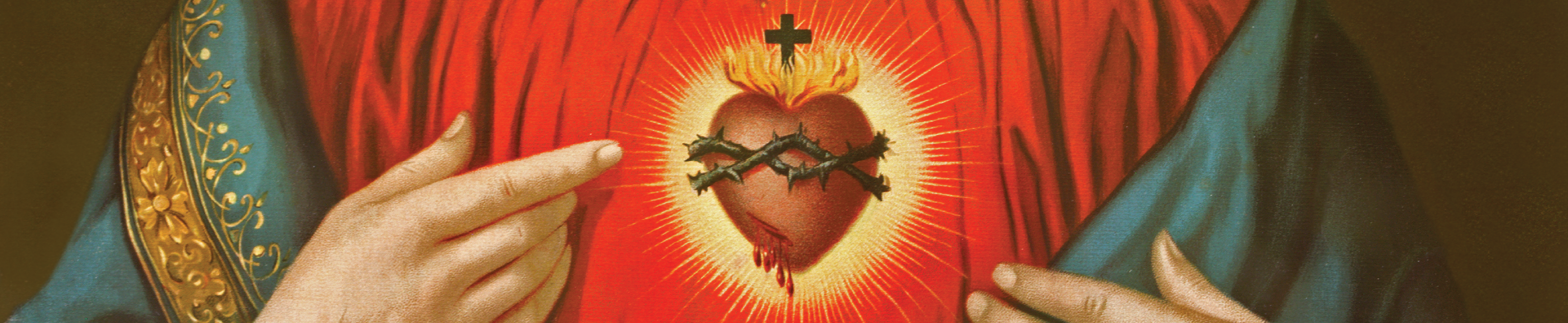 An illustration of the Sacred Heart of Jesus.