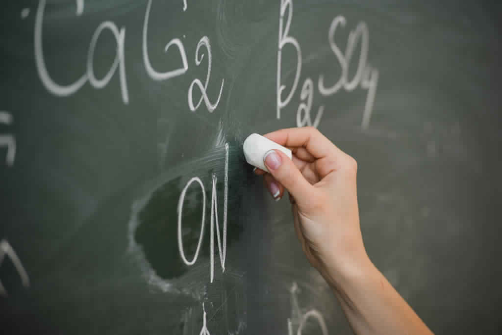 Writing in chalkboard