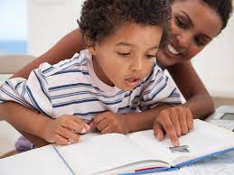 parent reading to child